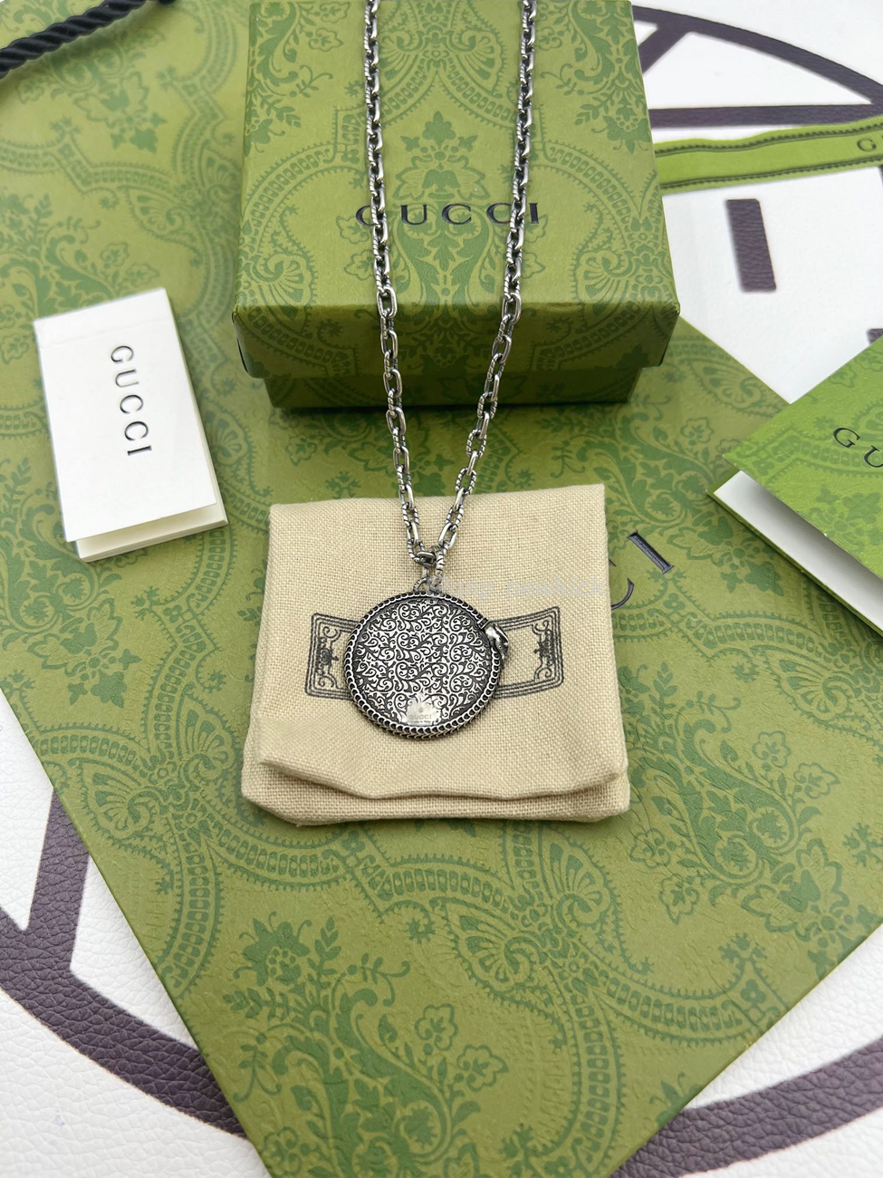 Gucci Silver Gg Logo Necklace (4) - www.newkick.vip